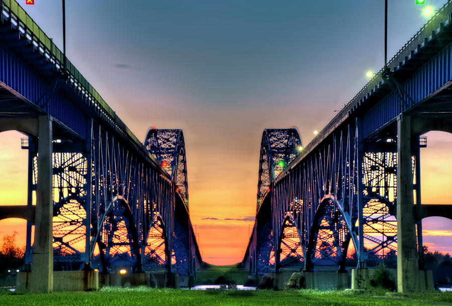 New York's South Grand Island Bridge Sunset Photograph by Craig Fildes ...