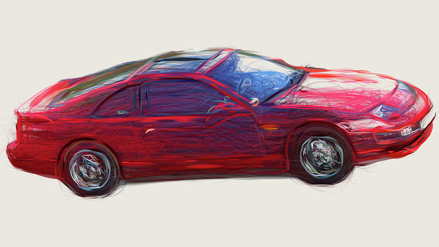 Nissan 300ZX Drawing Digital Art by CarsToon Concept Fine Art America