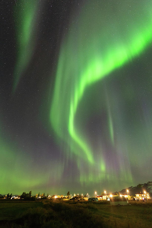 Northern lights in Akureyri, Iceland #6 Digital Art by Michael Lee