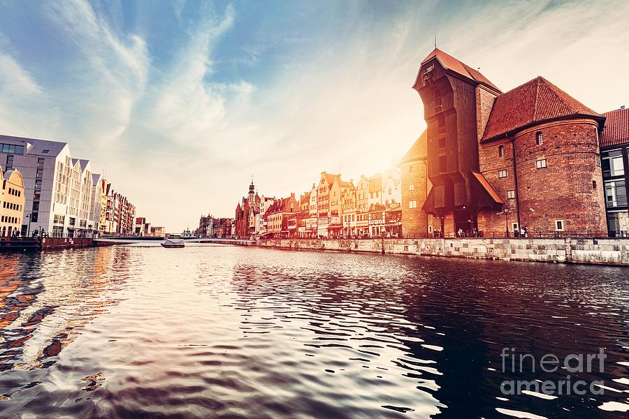 Old town of Gdansk Danzig in Poland. Zuraw crane #5 Photograph by Michal Bednarek