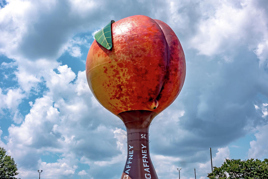Peachoid Peach Water Tower in Gaffney South Carolina SC along In