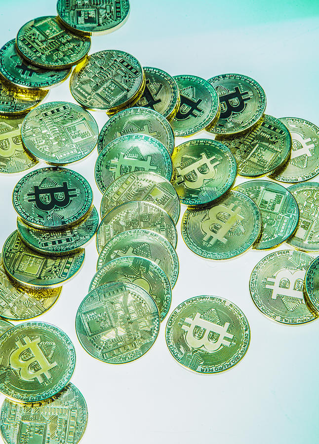 Physical version of Bitcoin coin aka virtual money. #5 Photograph by David Trood