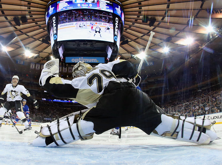 Pittsburgh Penguins v New York Rangers - Game One #5 Photograph by Bruce Bennett