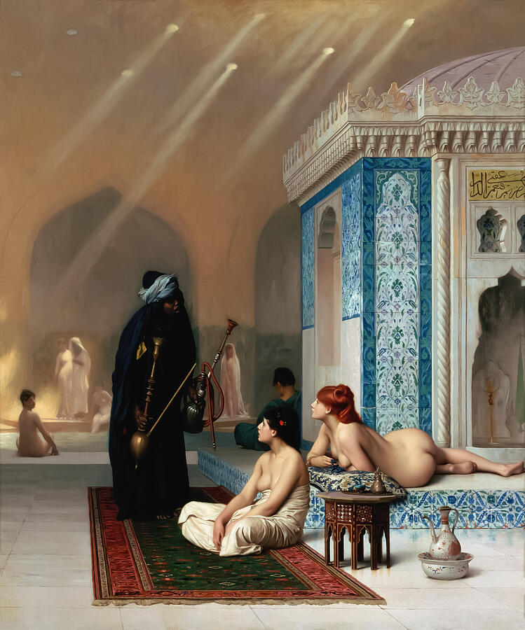 Nature Painting - Pool in a Harem by Jean-Leon Gerome #1 by Jean-Leon Gerome