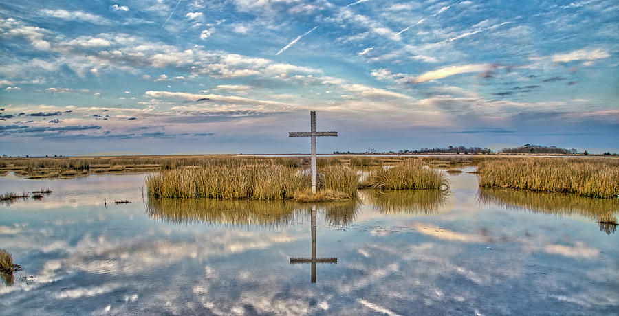 Poquoson Marsh Cross #5 Photograph by Jerry Gammon