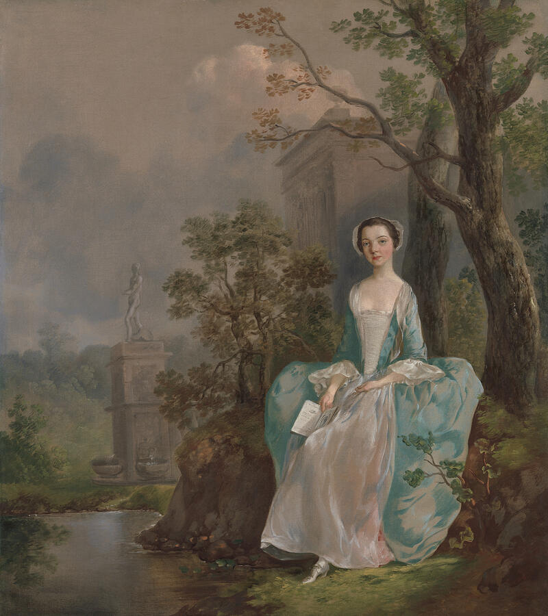 Portrait of a Woman, from circa 1750 Painting by Thomas Gainsborough