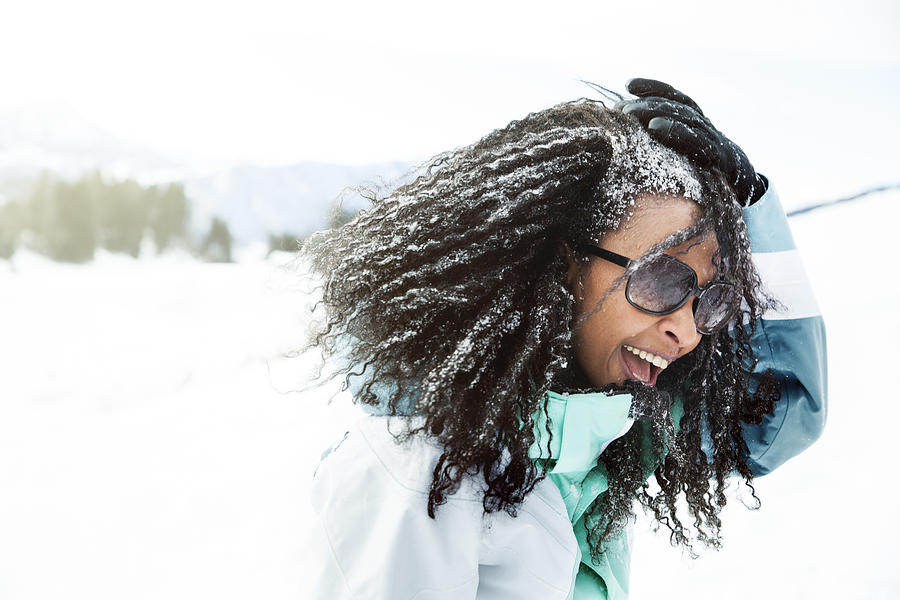 Portrait Of Young Woman In The Snow Photograph by Henrik Sorensen