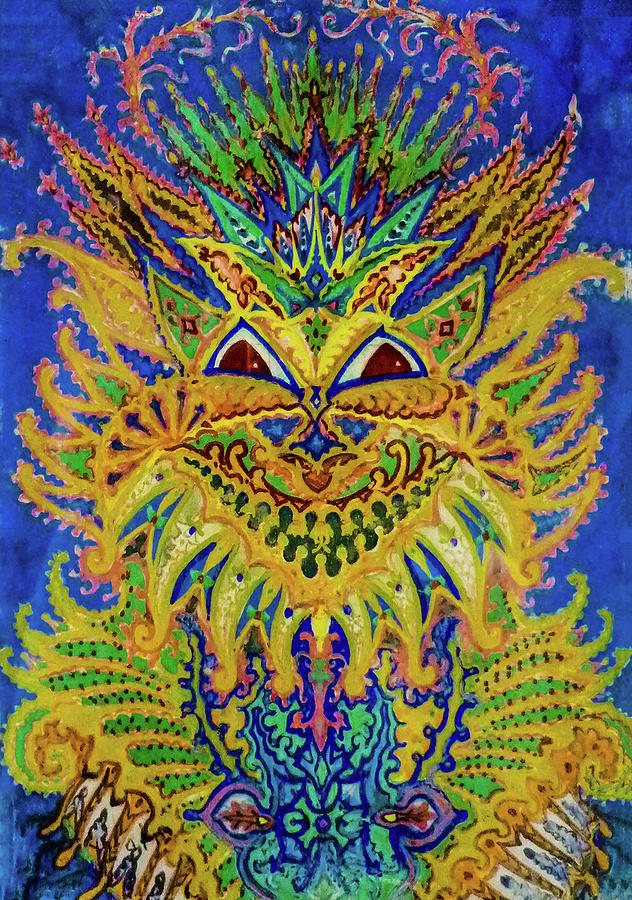 Psychedelic Cat by Louis Wain Painting by Orca Art Gallery - Fine Art ...