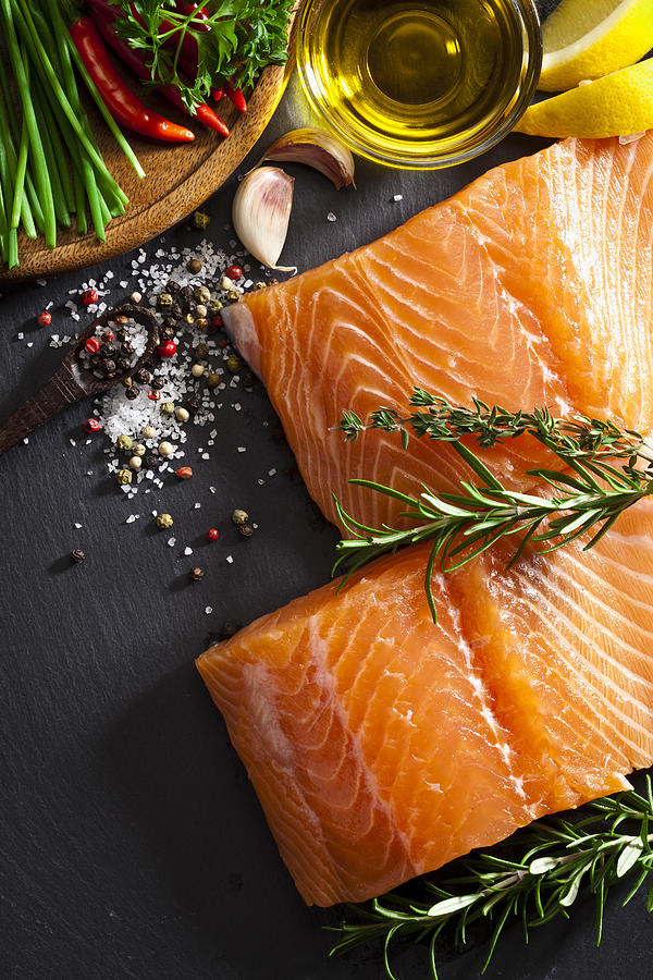 Raw salmon steak #5 Photograph by Fcafotodigital