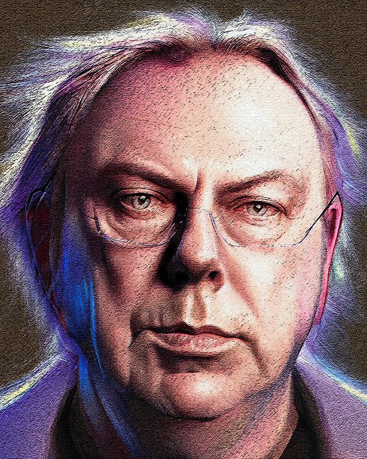 Realistic Portrait Of Christopher Hitchens Digital Art by Edgar Dorice ...