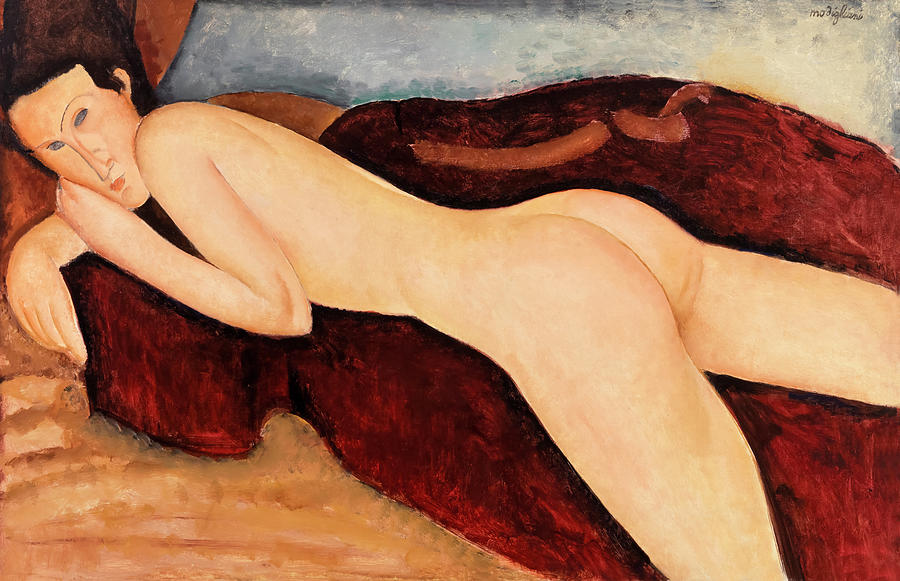Reclining Nude From The Back By Amedeo Modigliani Painting