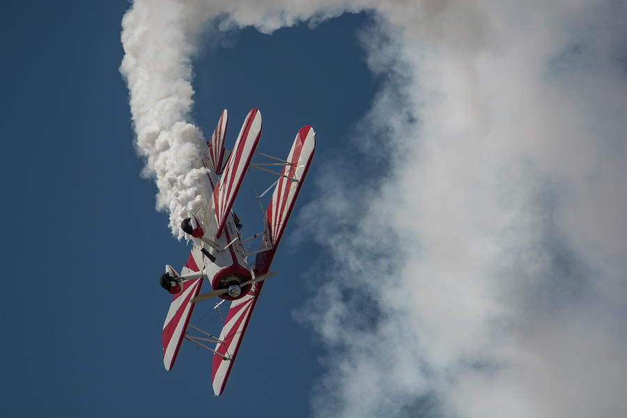Red and White Airplane Photograph by Carolyn Hutchins
