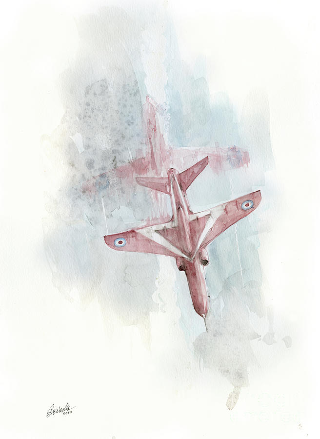 Red Arrows Painting by Ang El