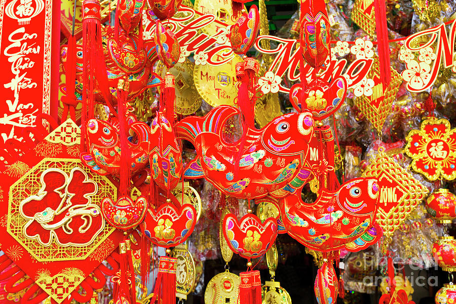 Red Chinese New Year Decorations #5 by Kevin Miller