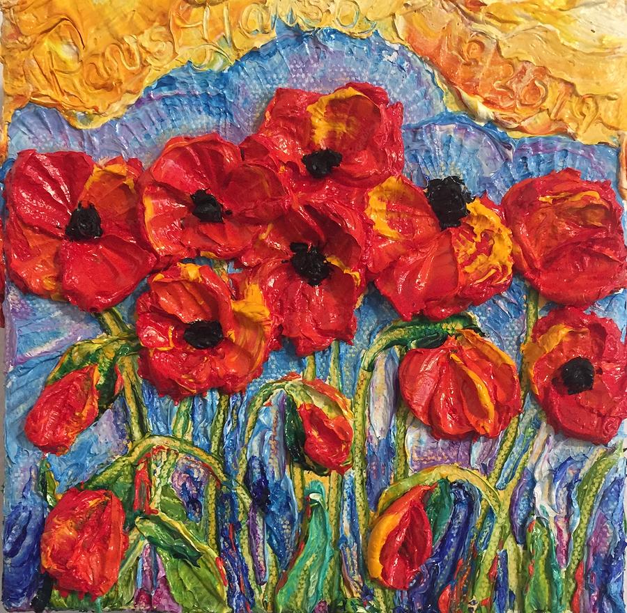 Red Poppies #6 Painting by Paris Wyatt Llanso