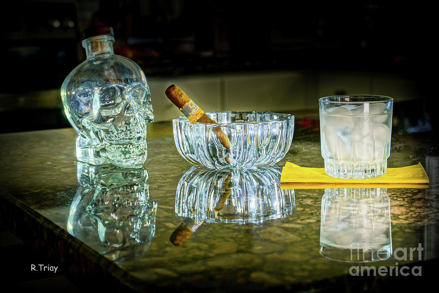 Crystal Head Vodka Martini and a Cohiba-Could Not Ask for More Photograph by Rene Triay FineArt Photos