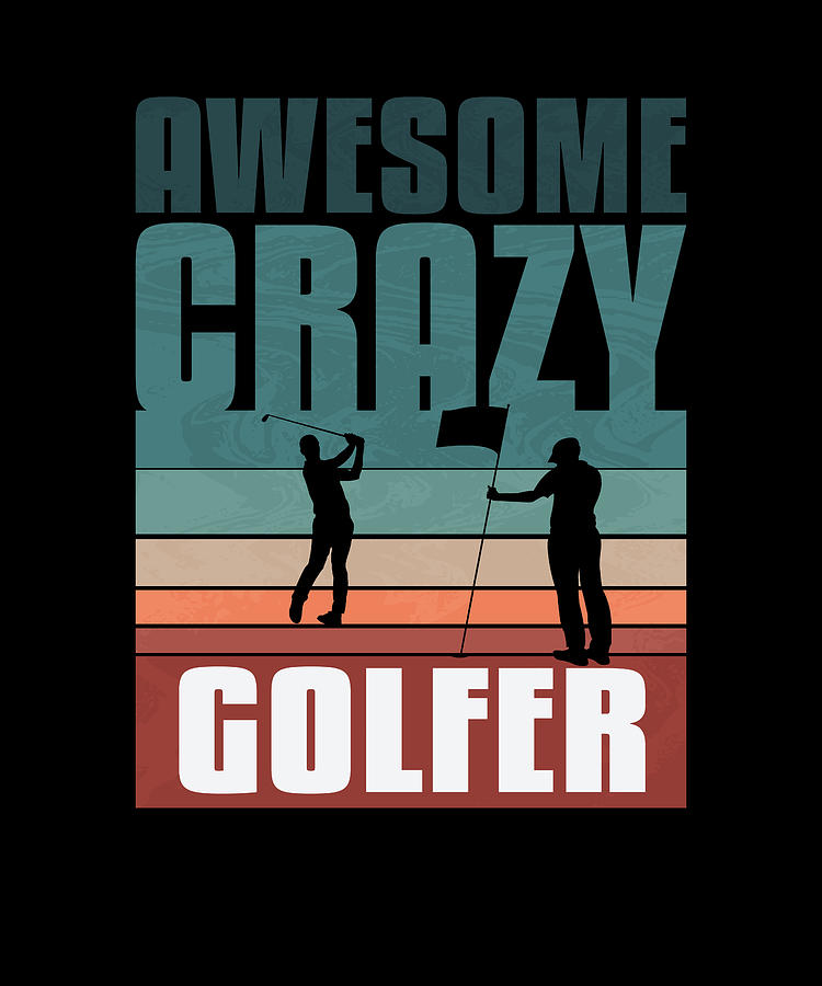Retro vintage Golfer Digital Art by GreenOptix - Fine Art America
