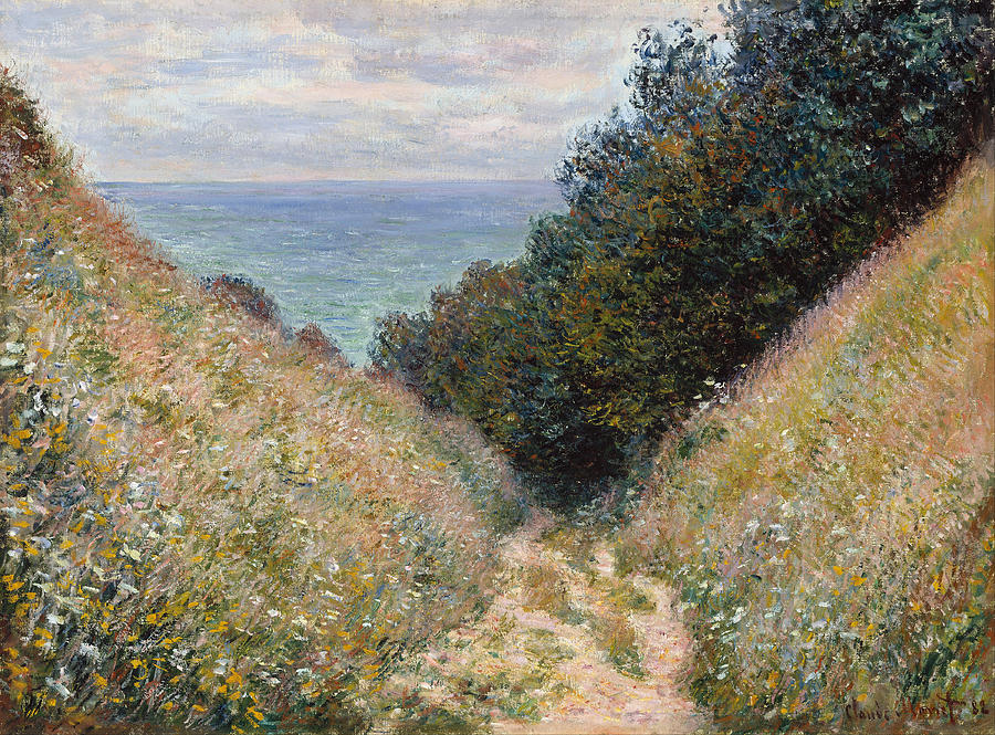Claude Monet Painting - Road at La Cavee. Pourville #5 by Claude Monet