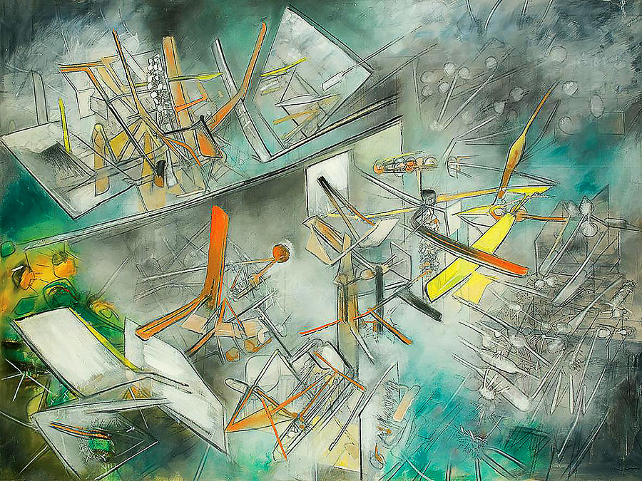 Abstract Painting - Roberto Matta #5 by Emma Ava