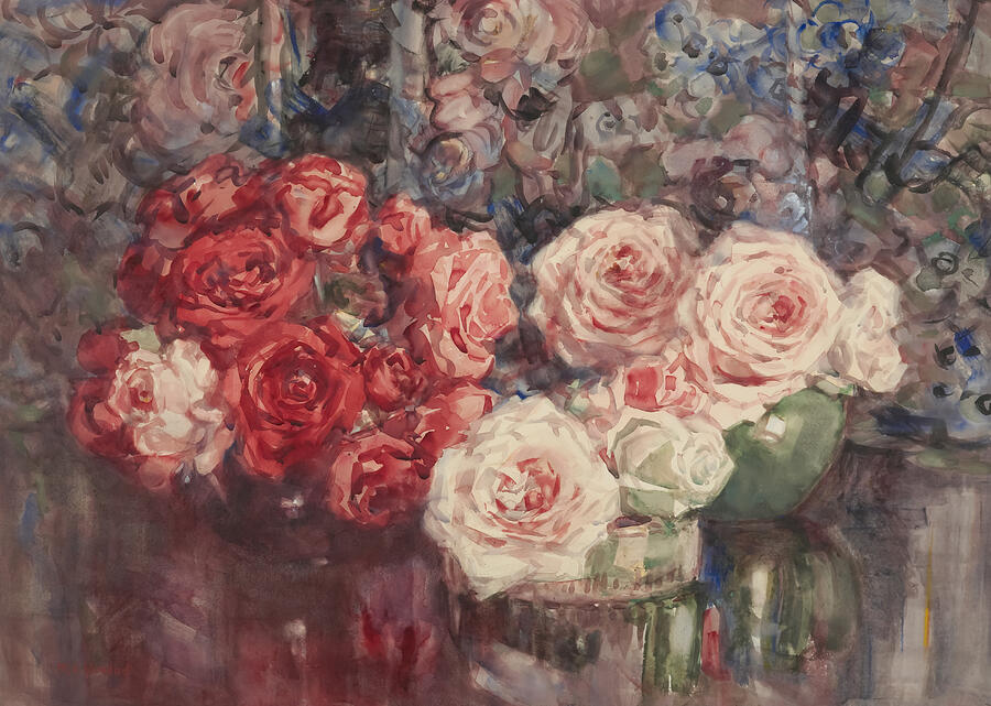 Still Life Painting - Roses by Margaret Stoddart by Mango Art