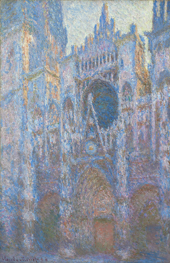 Claude Monet Painting - Rouen Cathedral, West Facade #5 by Claude Monet