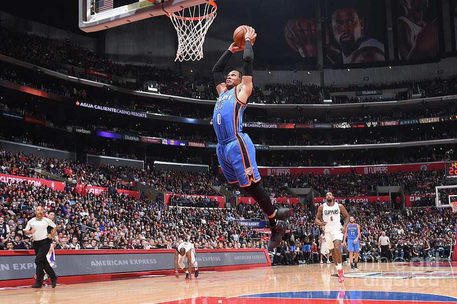 Russell Westbrook #5 Photograph by Andrew D. Bernstein