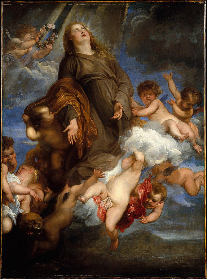 Anthony Van Dyck Painting - Saint Rosalie Interceding for the Plague stricken of Palermo  #5 by Anthony van Dyck