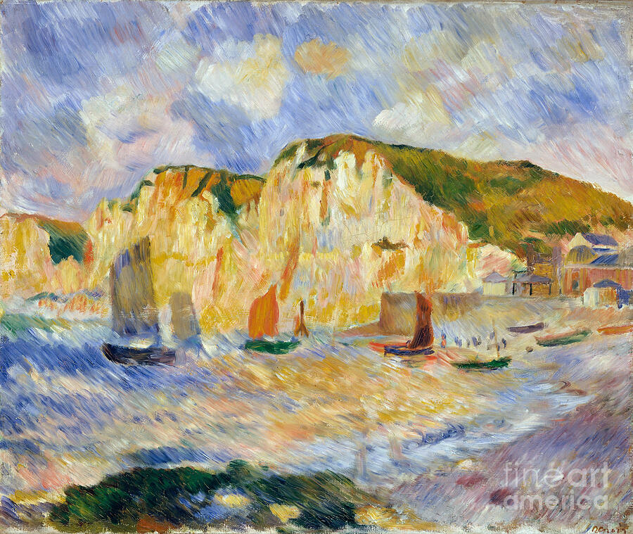 Pierre Auguste Renoir Painting - Sea and Cliffs by Pierre-Auguste Renoir by Mango Art