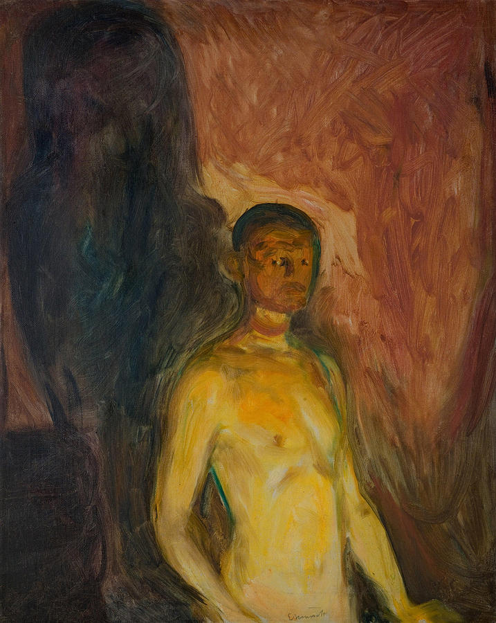 Edvard Munch Painting - Self Portrait in Hell  #5 by Edvard Munch