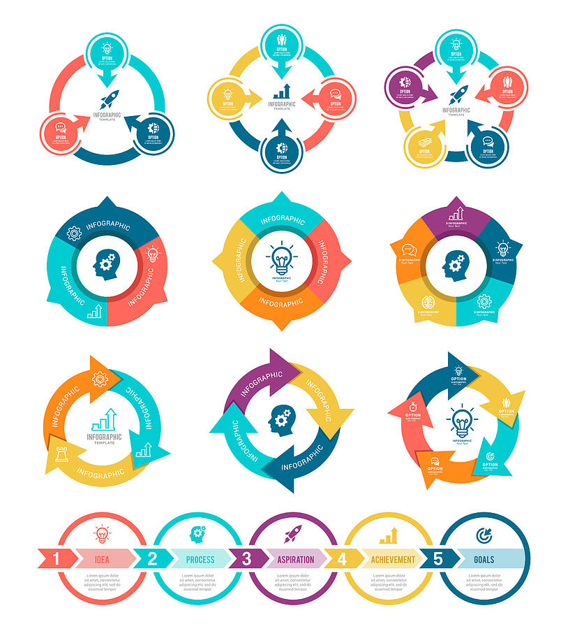 Set of Infographic Elements #5 Drawing by Artvea