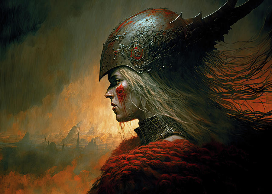 Shieldmaiden Norse Mythology Digital Art By 1-sascha-schmidt - Fine Art ...