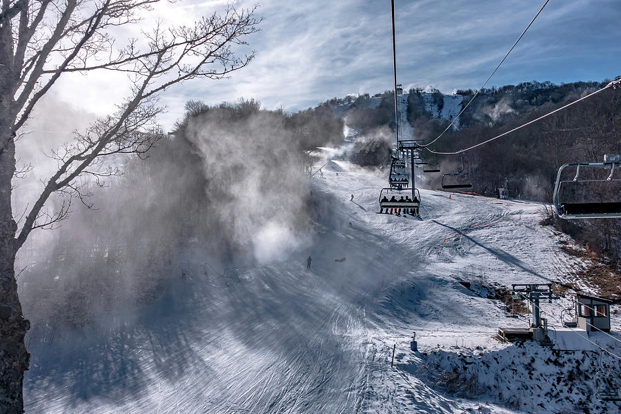 Skiing At The North Carolina Skiing Resort In February #5 Photograph by Alex Grichenko