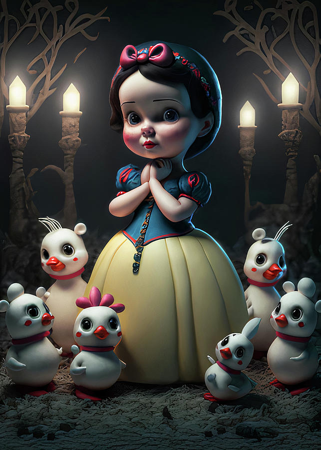 Snow White And The Seven Digital Art By Martina Ovsak Fine Art America 9999