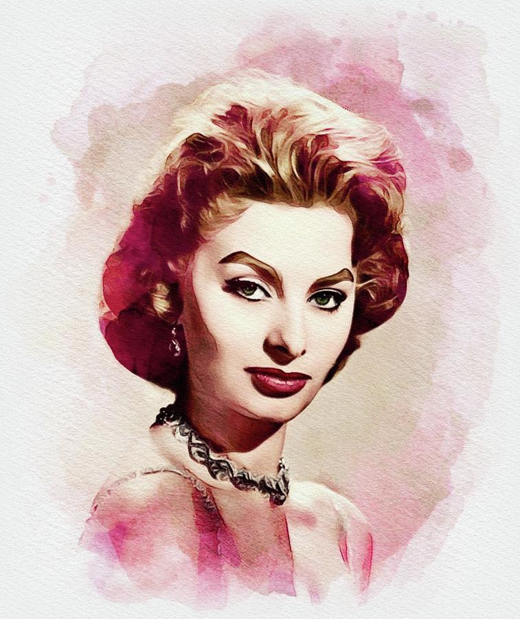 Sophia Loren, Movie Legend Painting by John Springfield | Fine Art America