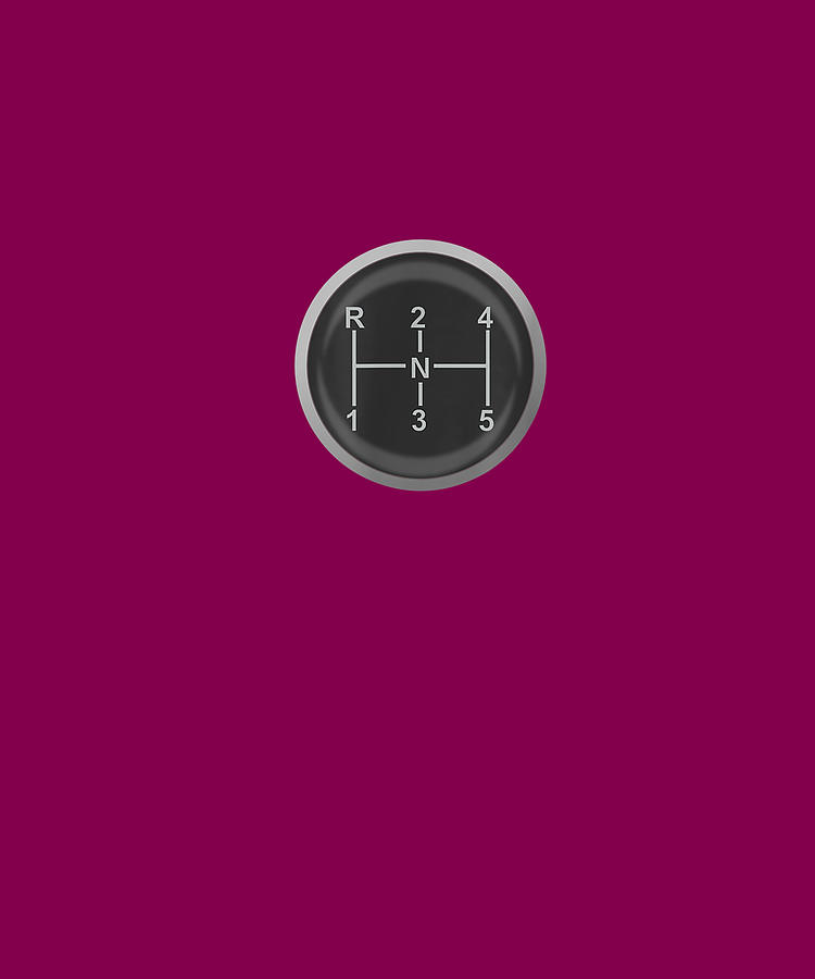 5 Speed Manual Transmission Dogleg Gear Shift Pattern Car Drawing by