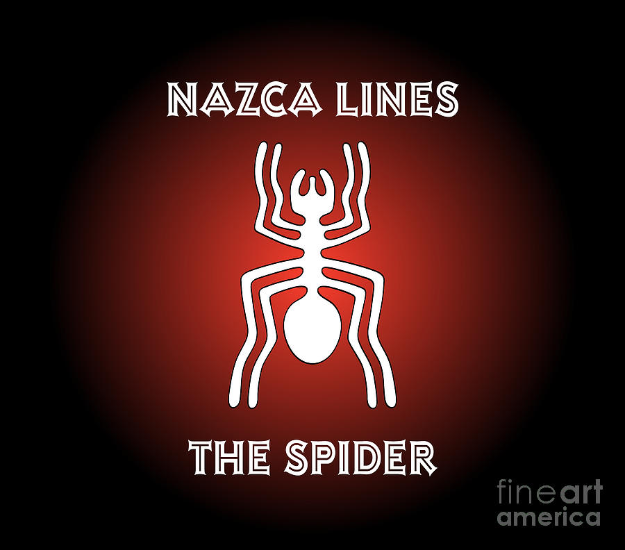 Spider from Nazca #5 Drawing by Michal Boubin