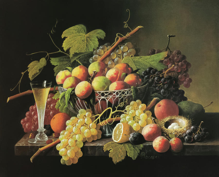 Still Life by Severin Roesen Painting by Mango Art - Fine Art America