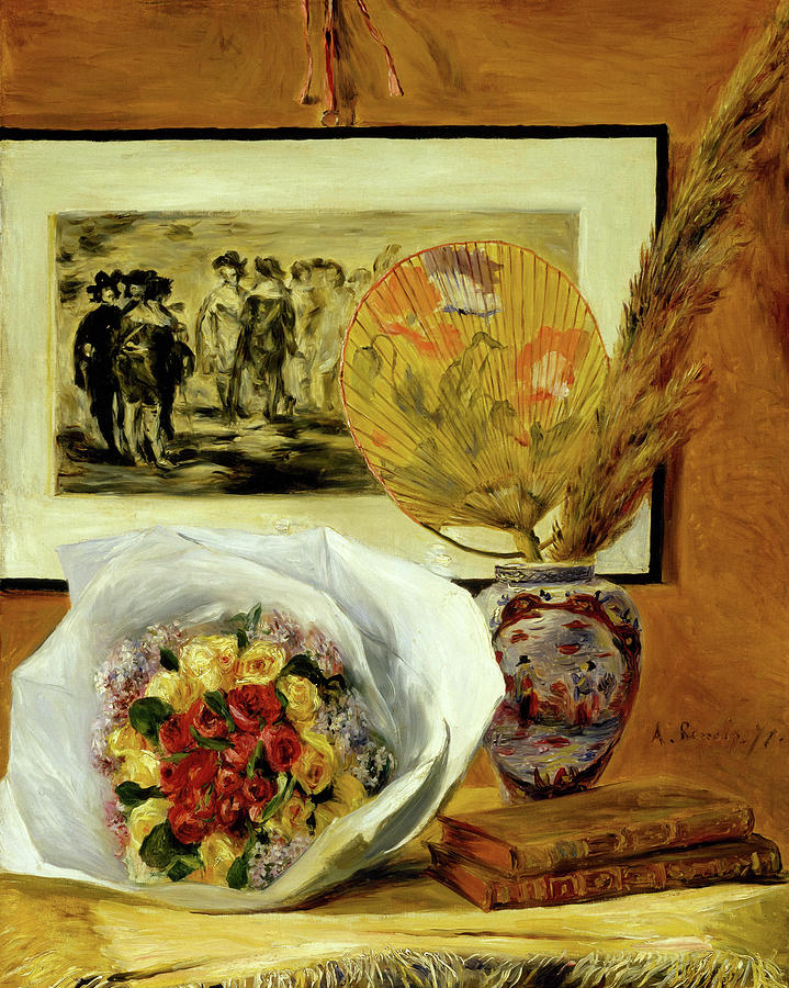 Pierre Auguste Renoir Painting - Still Life with Bouquet #5 by Pierre-Auguste Renoir