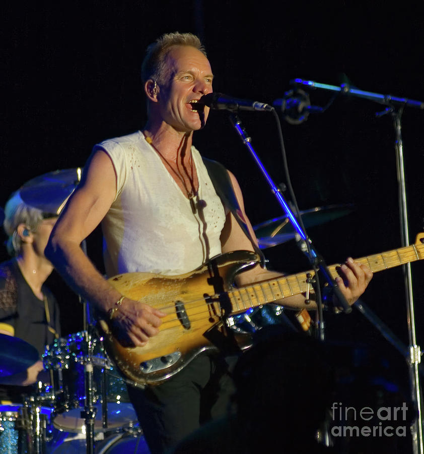 The Police Photograph - Sting Performing with The Police at Bonnaroo Music Festival #5 by David Oppenheimer