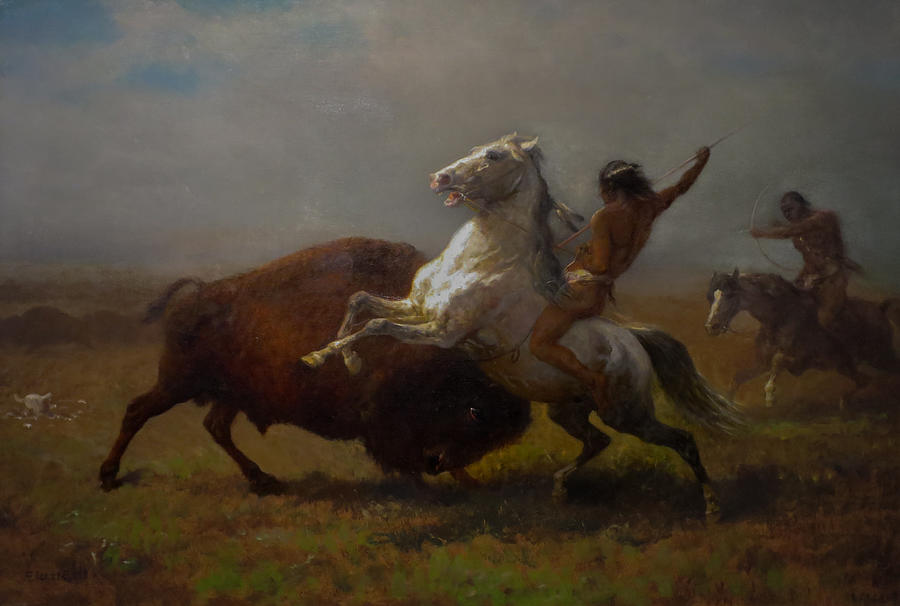 Study for The Last of the Buffalo #6 Painting by Albert Bierstadt
