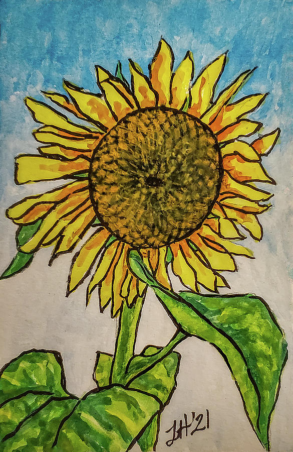 Sunflower #5 Painting by Jean Haynes