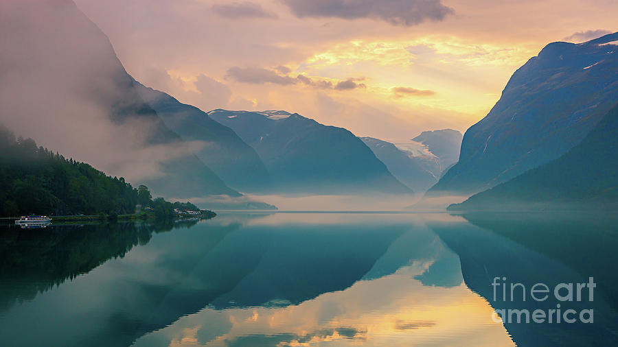 Sunrise Lovatnet, Norway #5 Photograph by Henk Meijer Photography