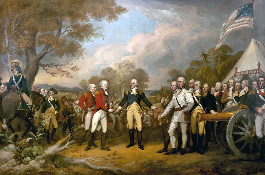 John Trumbull Painting - Surrender of General Burgoyne by John Trumbull by Mango Art