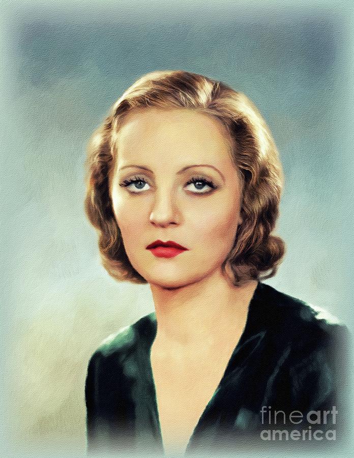 Tallulah Bankhead, Vintage Actress Painting