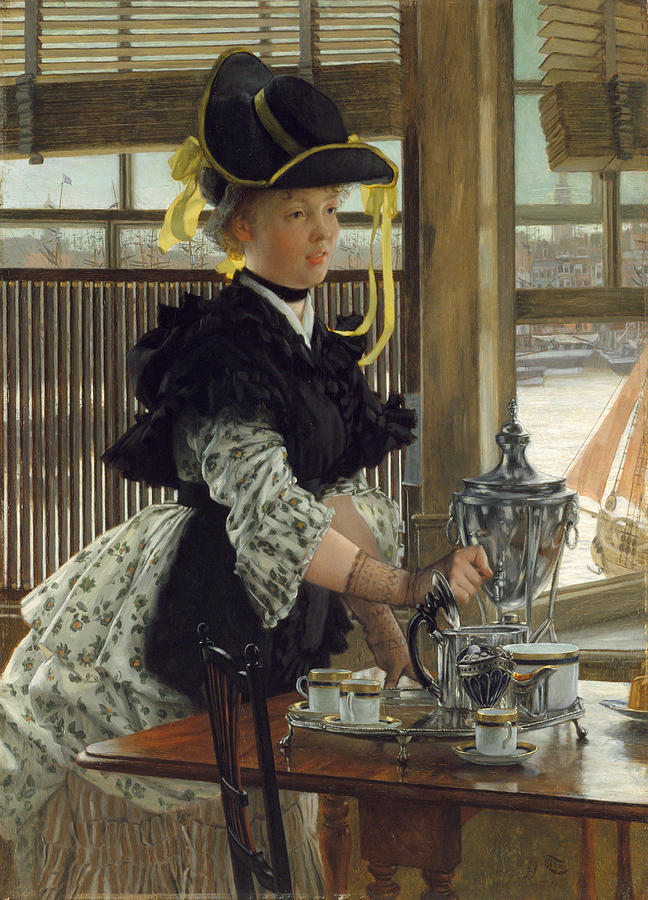 Tea Painting - Tea  #5 by James Tissot