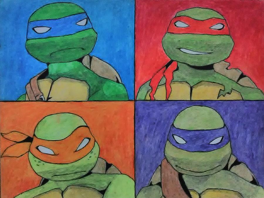 Teenage Mutant Ninja Turtles-Sketch-Tessuto Materiale 