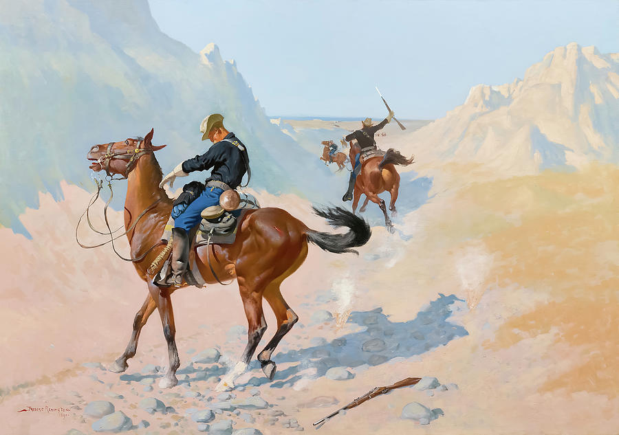 Frederic Remington Painting - The Advance Guard by Frederic Remington by Mango Art