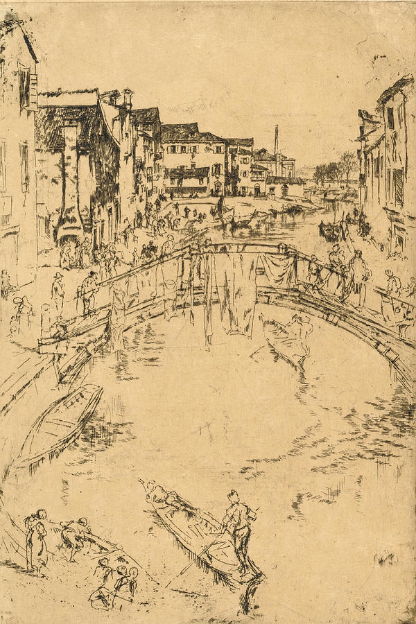 The Bridge #5 Drawing by James McNeill Whistler