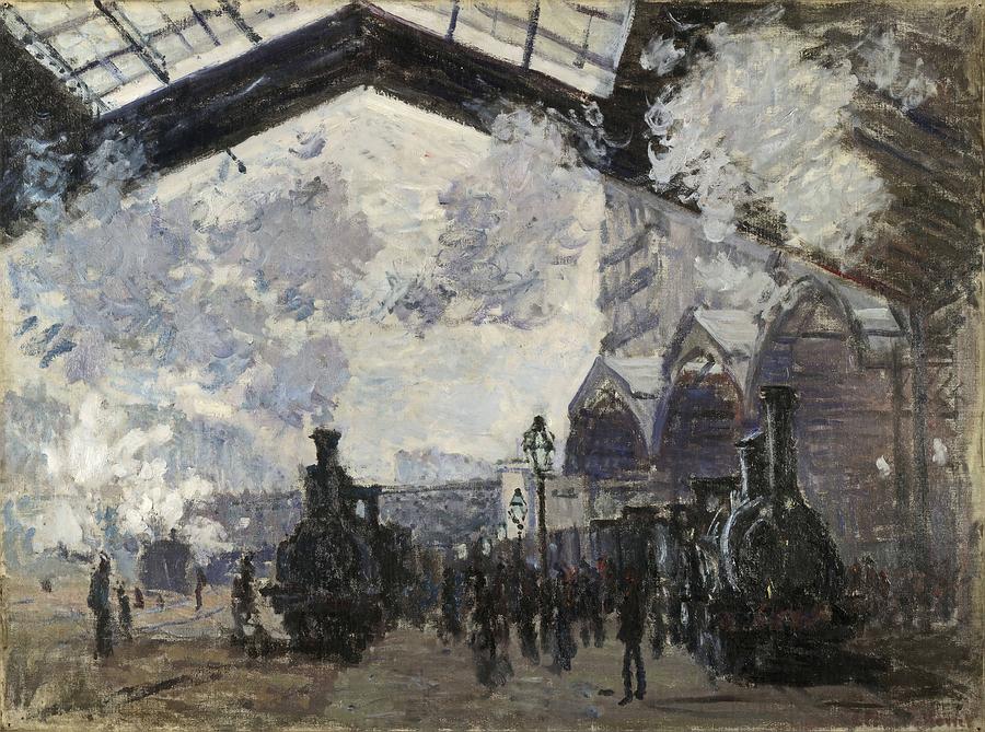 Claude Monet Painting - The Gare St Lazare  #5 by Claude Monet