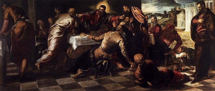 The Last Supper Painting by Tintoretto